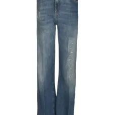 джинсы с эффектом потертости