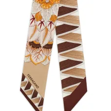 Шелковый платок с цветочным принтом