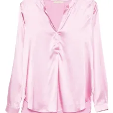 Блузка с V-образным вырезом и длинными рукавами