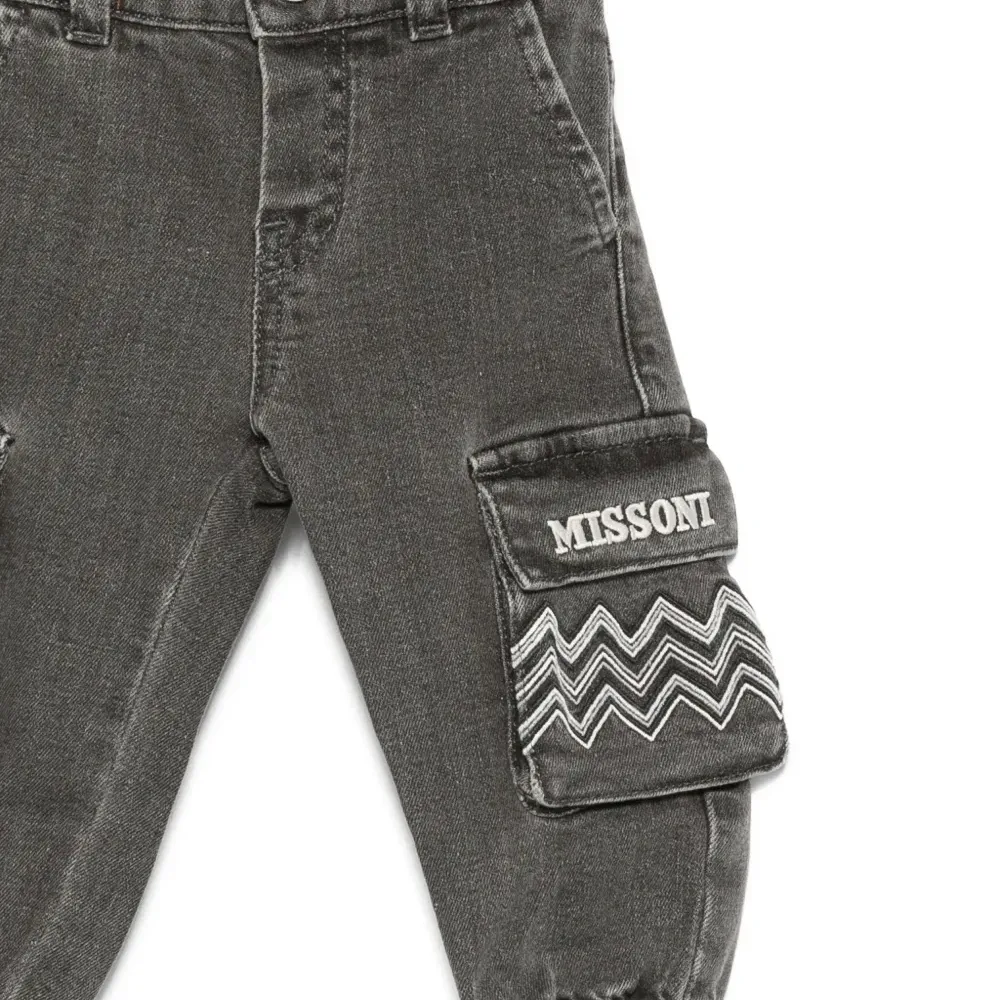 брюки с узором зигзаг