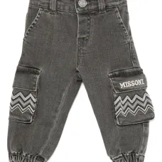 брюки с узором зигзаг