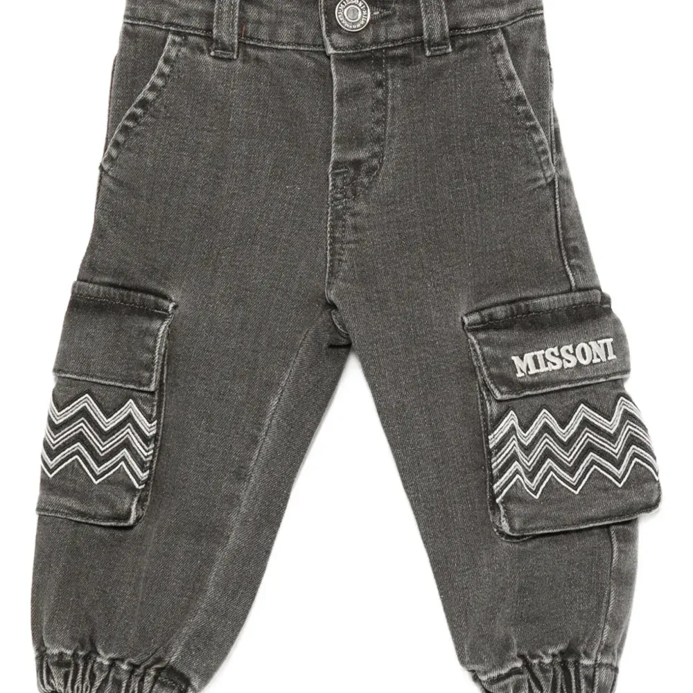 брюки с узором зигзаг