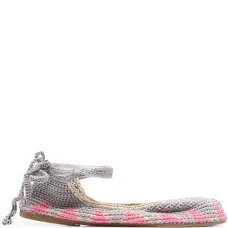 балетки в технике кроше со шнуровкой балетки в технике кроше со шнуровкой