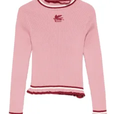 топ в рубчик с вышивкой