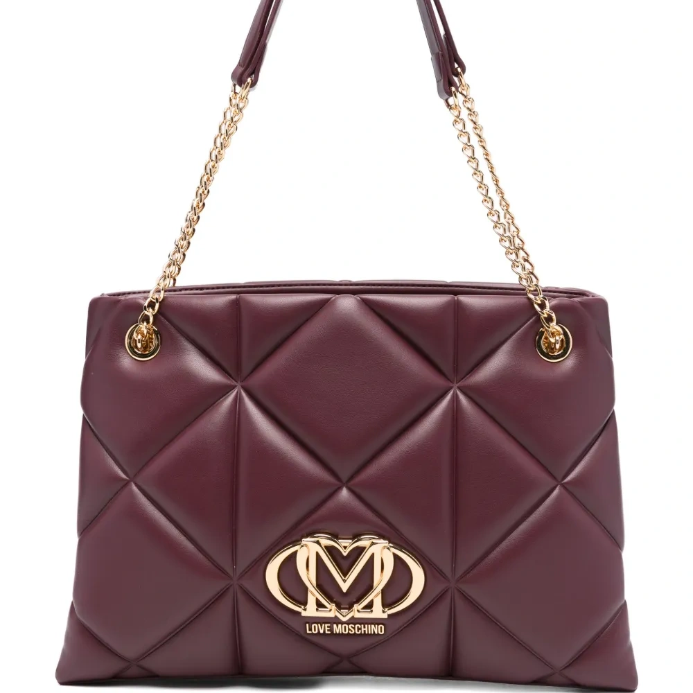 стеганая сумка-тоут с ремнем-цепочкой