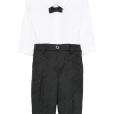 брючный комплект с узором в елочку