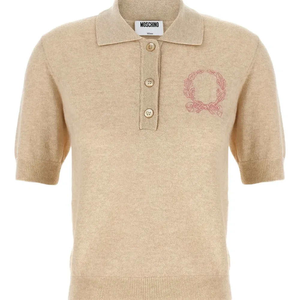 трикотажная рубашка поло с вышивкой