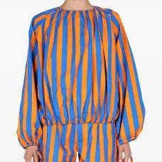 Полосатый топ со сборками Полосатый топ со сборками