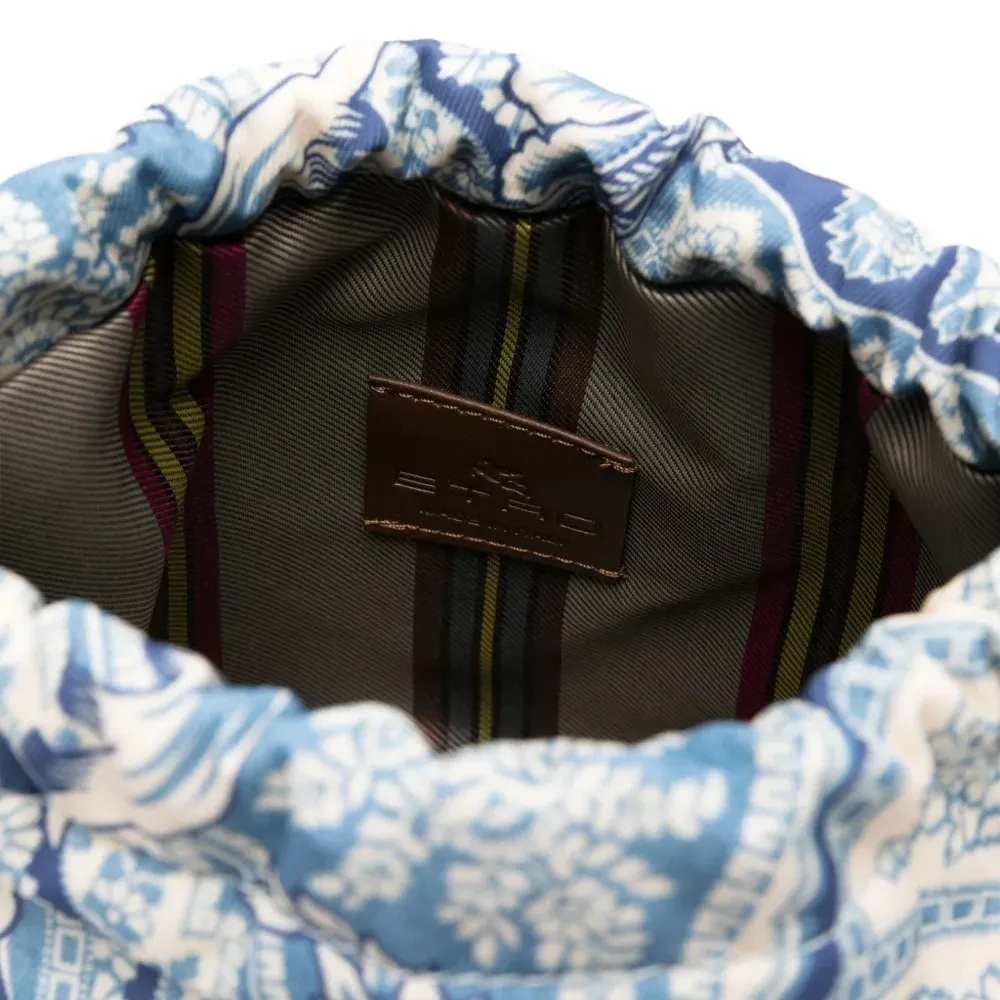 сумка-ведро с кулиской и узором пейсли