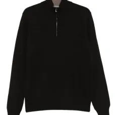 Свитер с высоким воротником на молнии