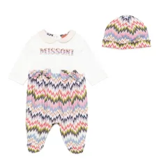 комплект из двух ромперов с узором зигзаг