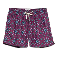 Плавки-шорты с кулиской и узором