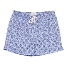 Плавки-шорты с кулиской и узором