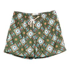 Плавки-шорты с кулиской и узором