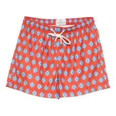 Плавки-шорты с геометричным узором