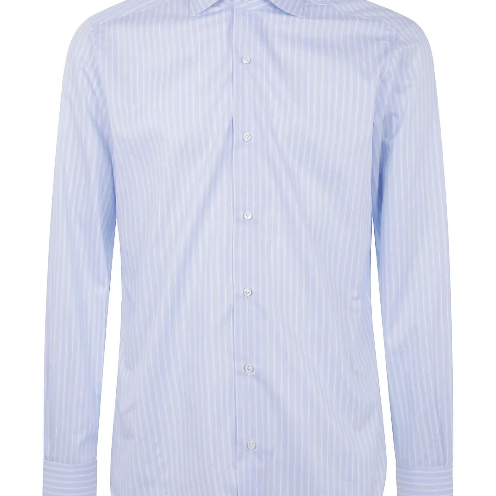 полосатая рубашка на пуговицах