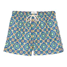 Плавки-шорты с кулиской и узором