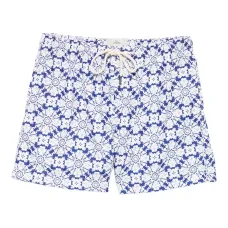 Плавки-шорты с кулиской и узором