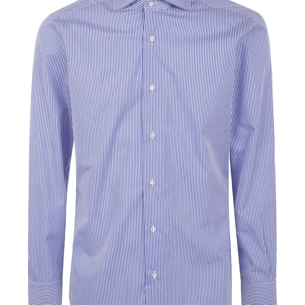 полосатая рубашка с длинными рукавами