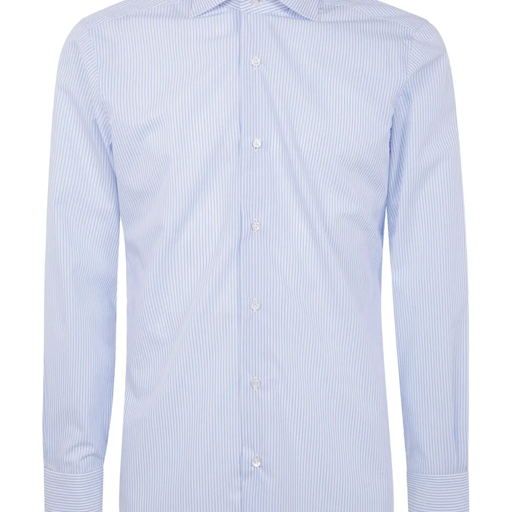 полосатая рубашка с длинными рукавами