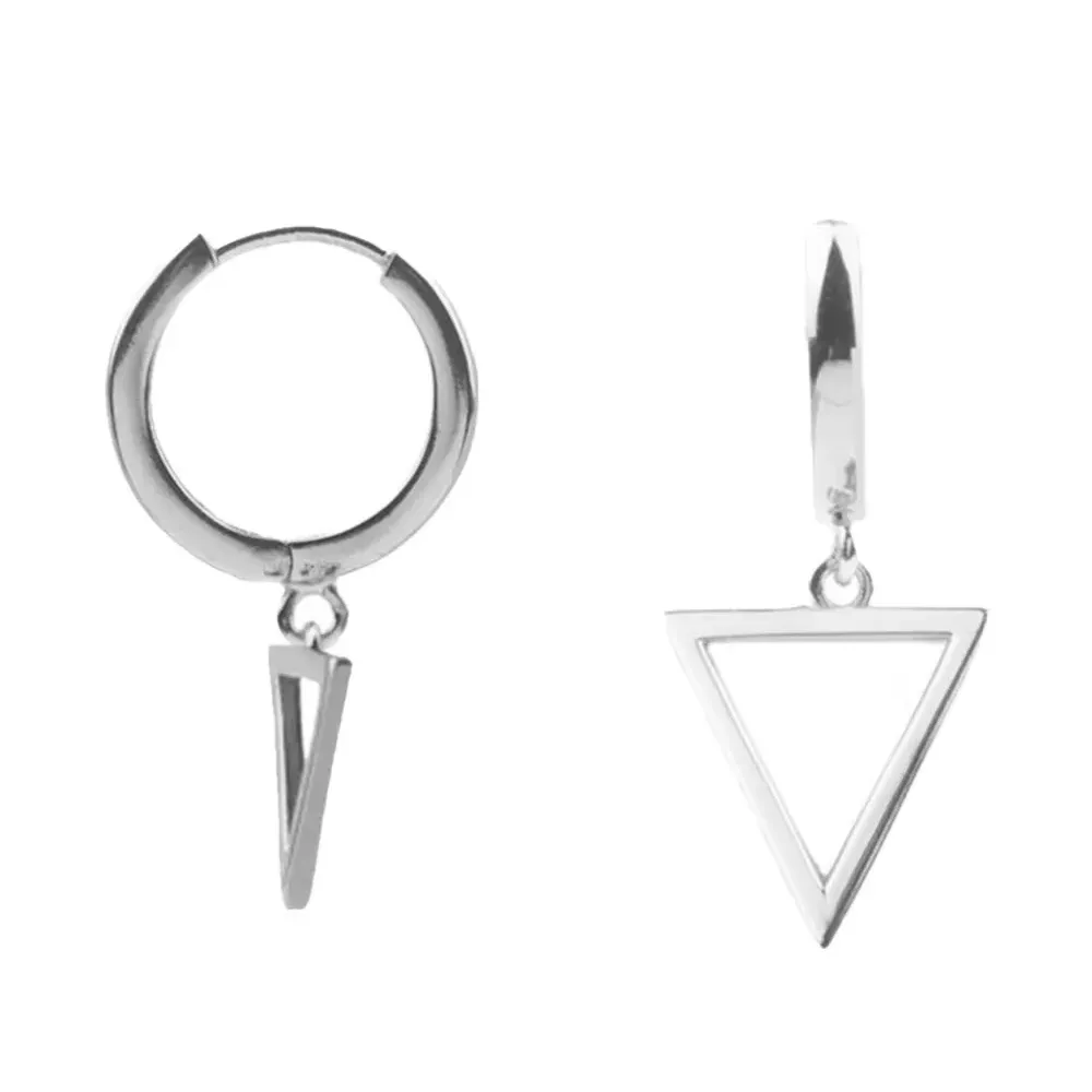Треугольные серьги-кольца
