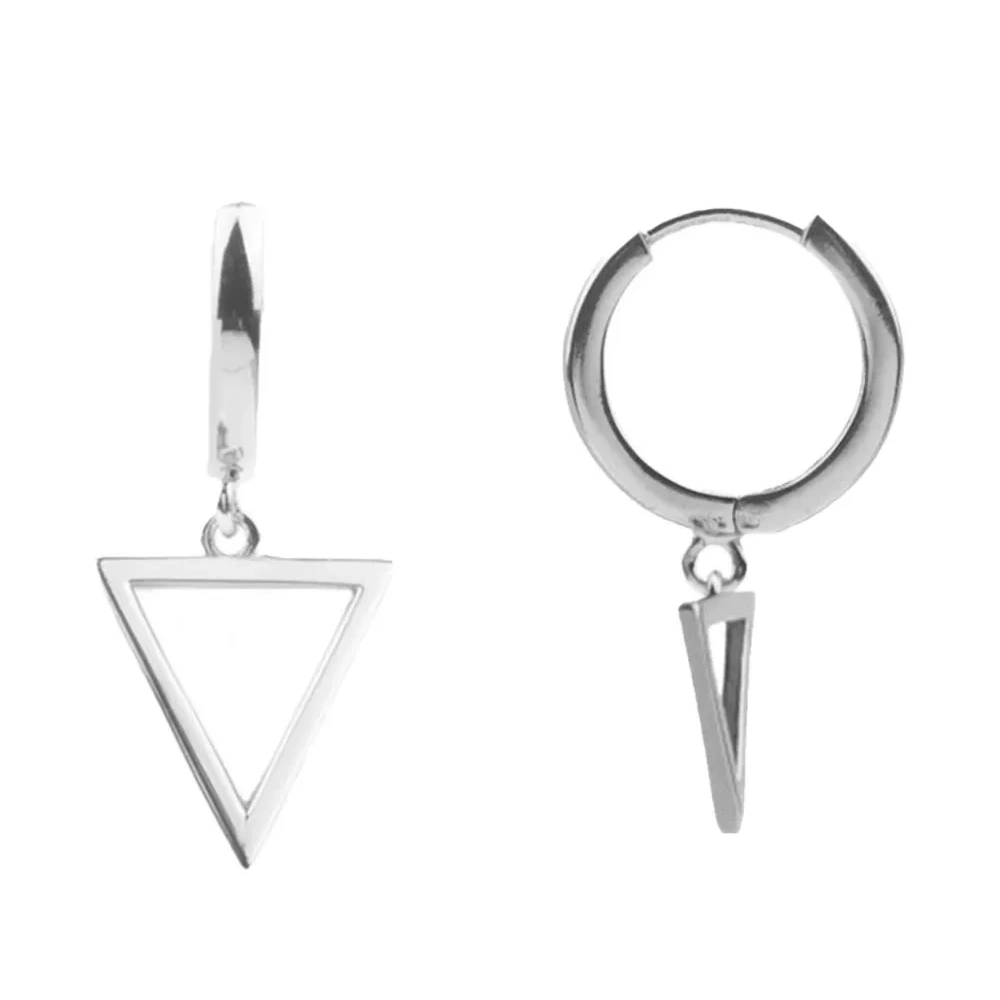 Треугольные серьги-кольца