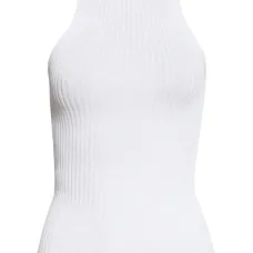 Топ Ena в рубчик с высоким воротником