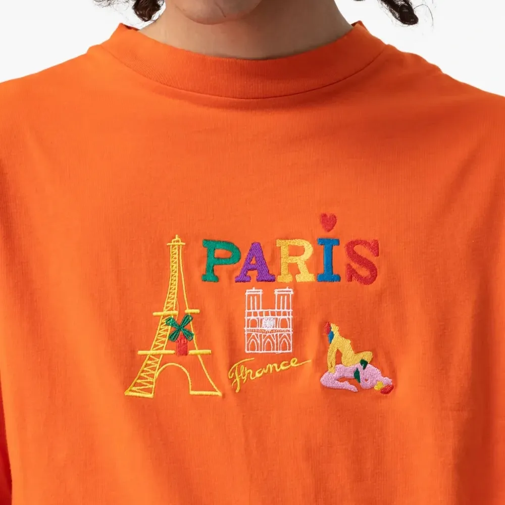 Футболка Kisses From Paris с вышивкой