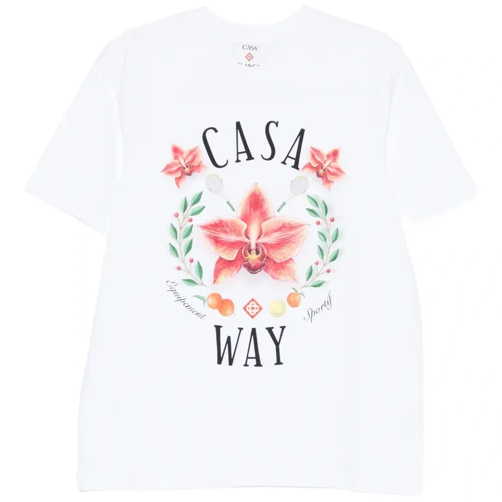 Классическая футболка с графическим изображением орхидеи