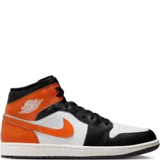 кроссовки Air Jordan 1 Mid Black Toe Starfish