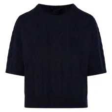 вязаный джемпер с короткими рукавами