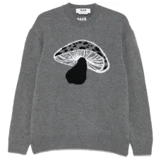 Свитер вязки интарсия из смесовой шерсти