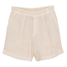 льняные шорты со складками