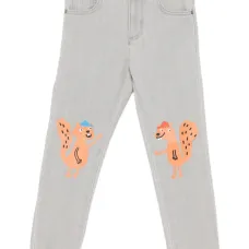 джинсы с принтом