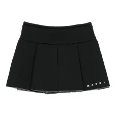 Плиссированная юбка миди с логотипом