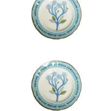 Набор из двух тарелок с цветочным принтом Набор из двух тарелок с цветочным принтом