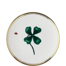 Тарелка с золотистой отделкой (17 см)