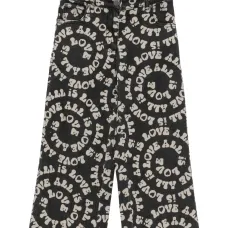 брюки с принтом Love is All