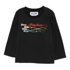 топ с длинными рукавами и принтом