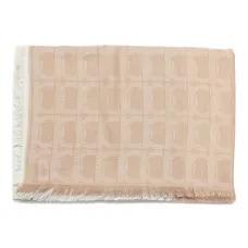 шарф с бахромой и узором