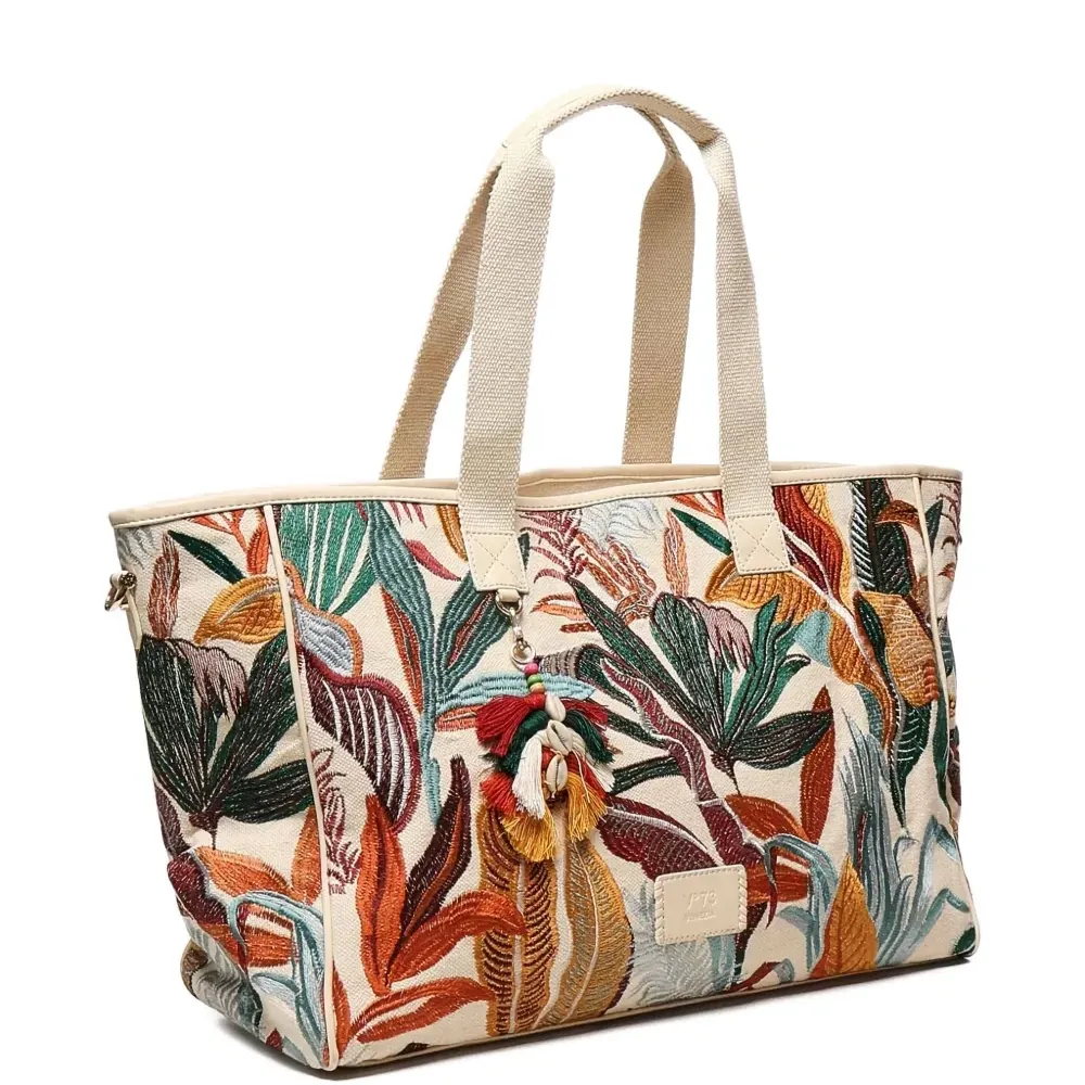 большая сумка-тоут с цветочным принтом большая сумка-тоут с цветочным принтом