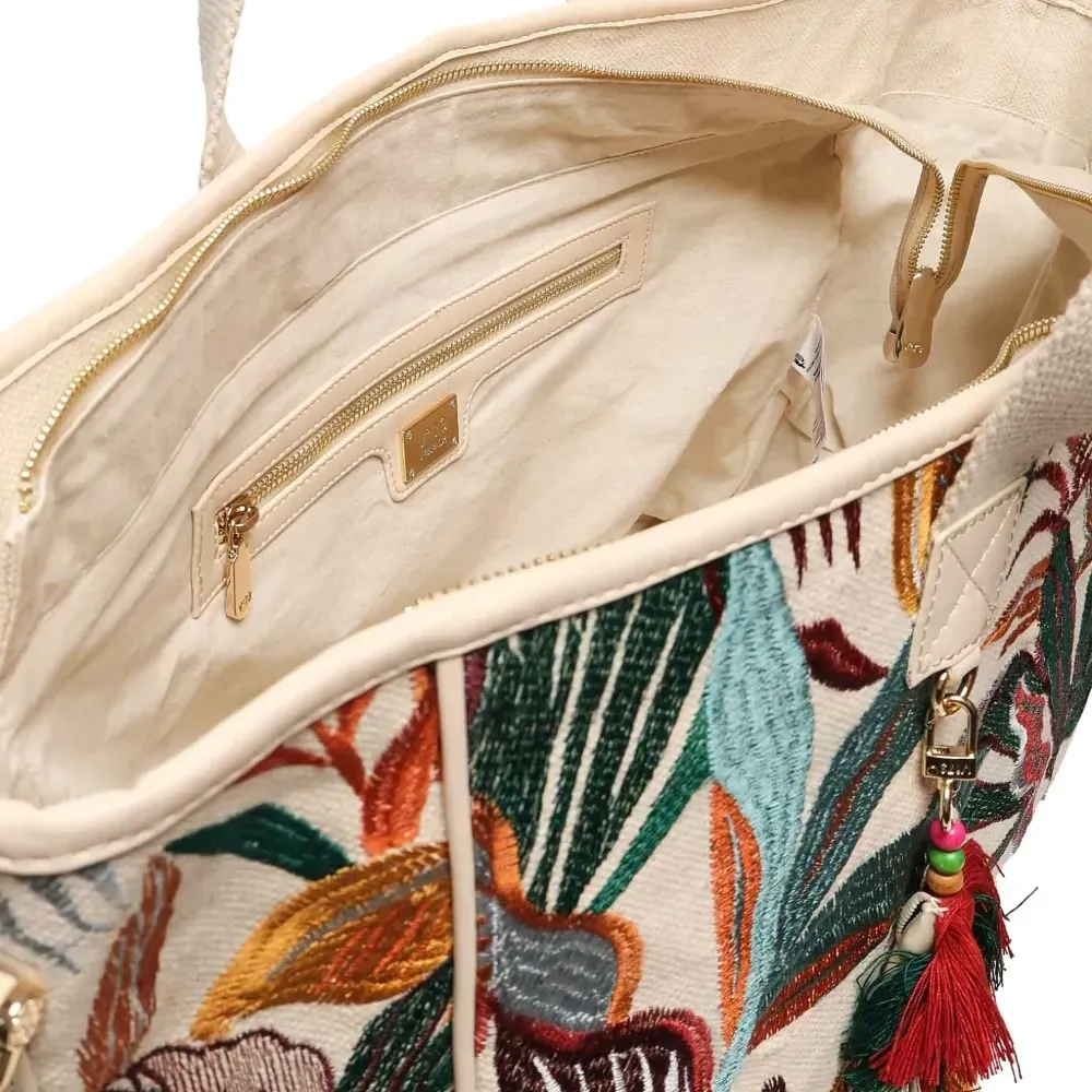 большая сумка-тоут с цветочным принтом большая сумка-тоут с цветочным принтом