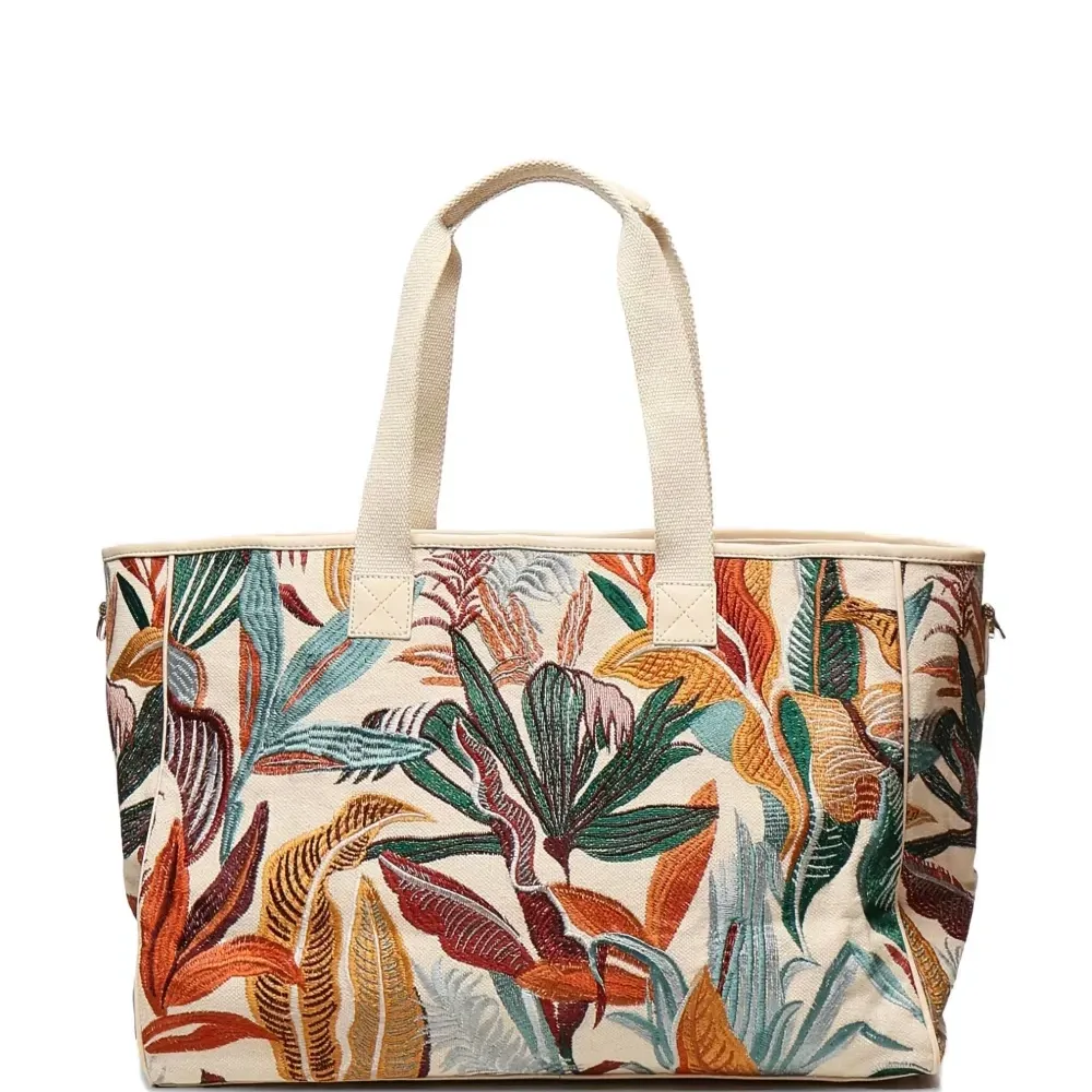 большая сумка-тоут с цветочным принтом большая сумка-тоут с цветочным принтом