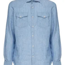 рубашка с длинными рукавами и карманами