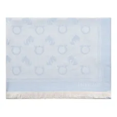 шарф с бахромой и логотипом