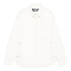 куртка-рубашка с контрастной строчкой