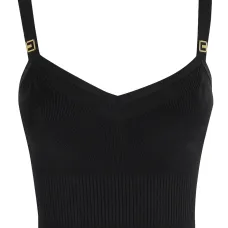 Топ в рубчик с V-образным вырезом Топ в рубчик с V-образным вырезом