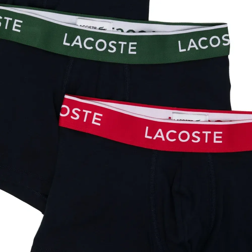 Комплект из трех боксеров с логотипом на поясе Комплект из трех боксеров с логотипом на поясе