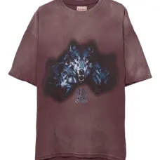 Футболка с принтом и эффектом потертости