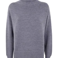 Шерстяной свитер с высоким воротником